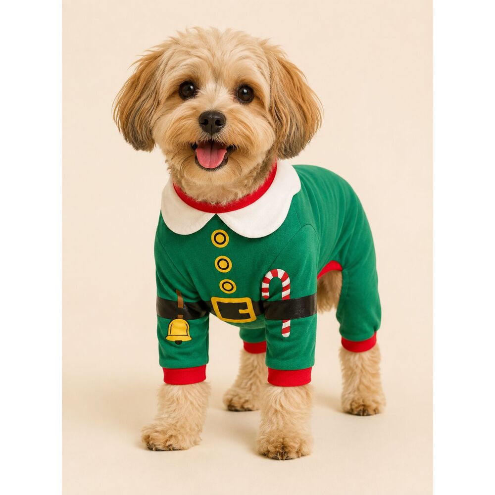 Pet Posse Dog M Elf Christmas Pajamas Costume NWT Holiday Xmas Santa Core